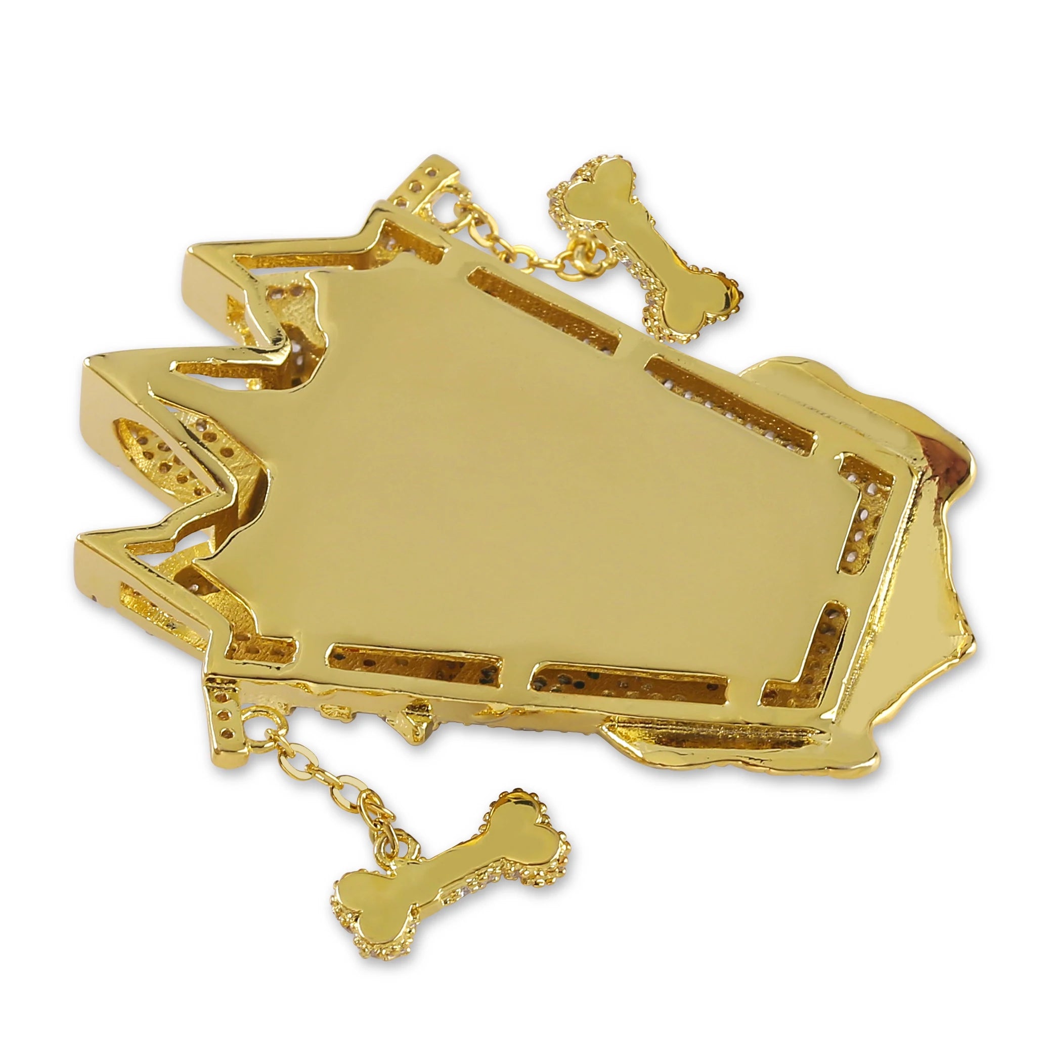 TOPGRILLZ New Iced Out UKA Mask Solid Pendant Necklace Men's Micro Paved Hip Hop Gold Silver Color Bling Charm Chains Jewelry